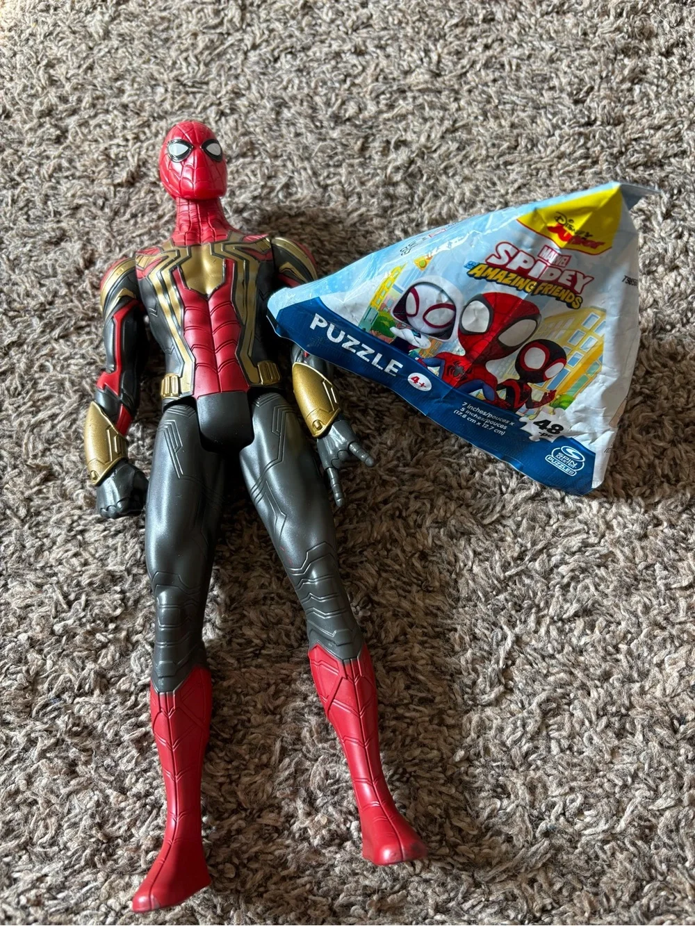 Spider-Man Action Figure - Red, Gold & Gray